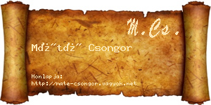 Máté Csongor névjegykártya